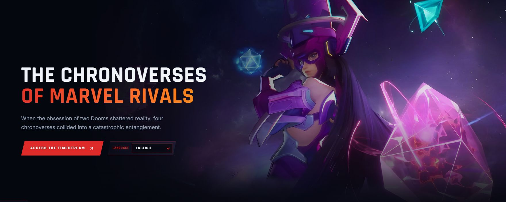 Galacta’s Timestream landing page from the Lore Codex Marvel Rivals archive